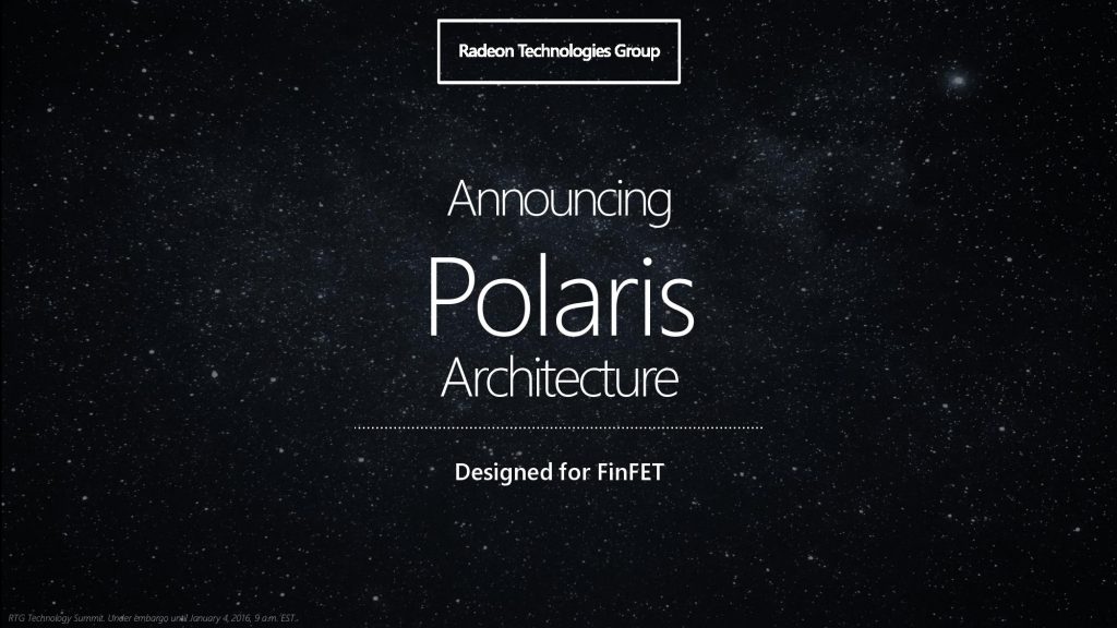 Polaris - les nouvelles cartes graphiques de chez AMD