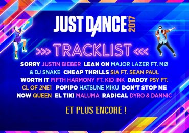 Track list, liste de musiques de Just Dance 2017