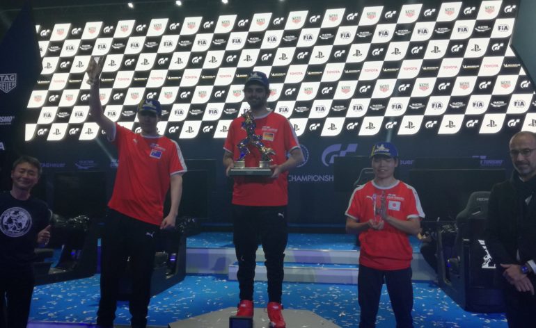 Le podium de la Nations Cup Gran Turismo 2019