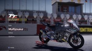 Le sobre menu du jeu