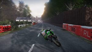 Une moto en action