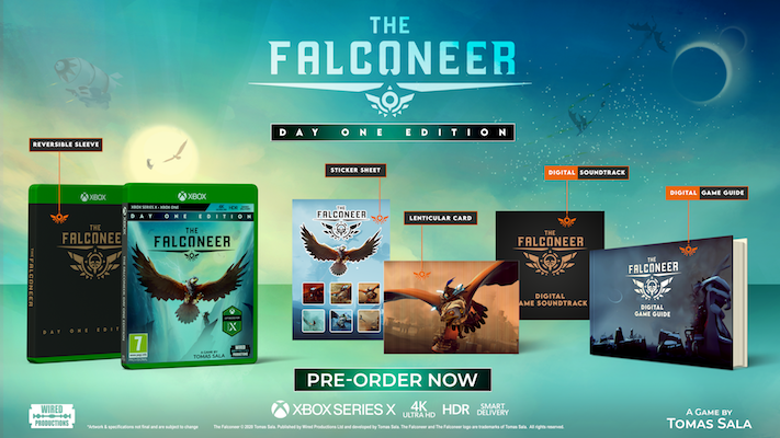 The Falconeer : Image présentant les différentes versions du jeu