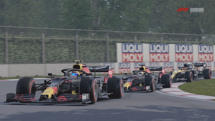 F1 Esports : Deux Red Bull devant une Renault au Canada dans le jeu F1 2020