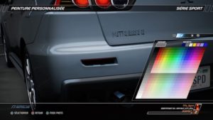 Need For Speed : Le menu de personnalisation de la peinture de son véhicule
