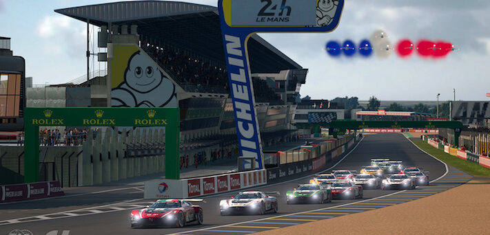 Gran Turismo : Le départ de la finale au Mans (photo de Clive Rose - Gran Turismo/Gran Turismo via Getty Images)