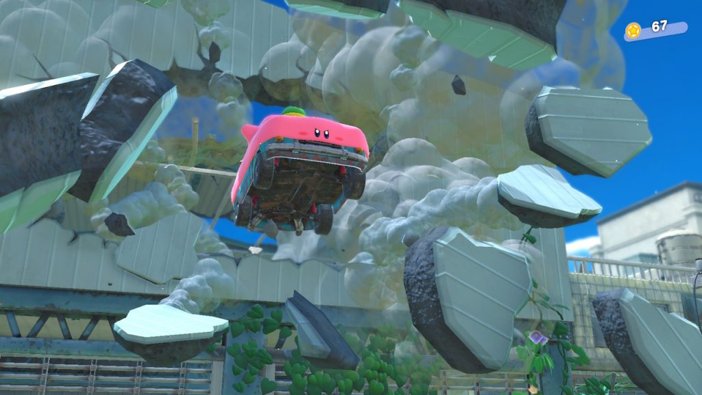Kirby et le Monde Oublié voiture