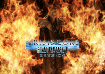 Crisis Core Final Fantasy VII Reunion Sephiroth entouré de feu