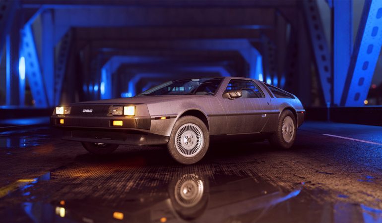 La mythique DMC Delorean 1981 de Retour vers le Futur dans NFS