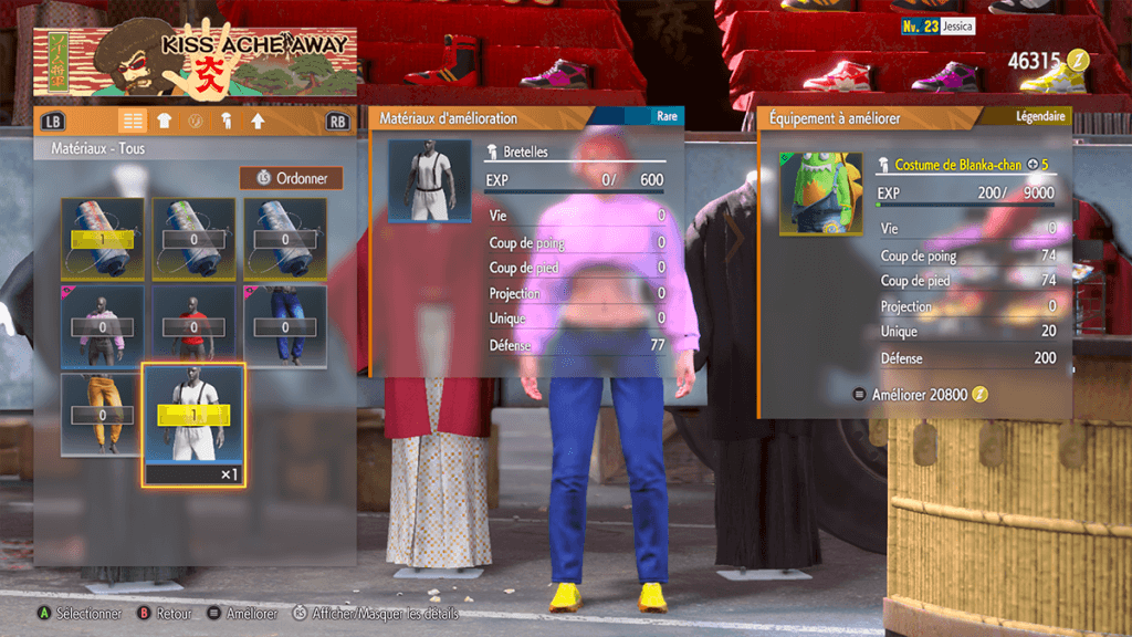 Street Fighter 6 personalisation des vêtements