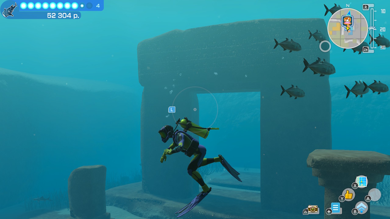 Une ruine sous-marine dans Endless Ocean Luminous