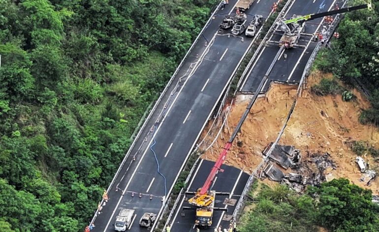 vidéo-effondrement-autoroute-chine