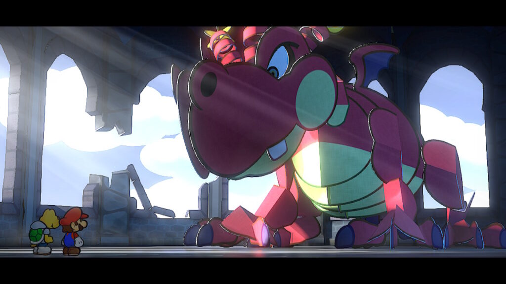 Le premier boss dragon de Paper Mario