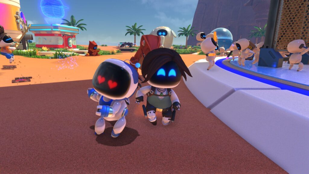 Astro Bot et Astro Lara Croft