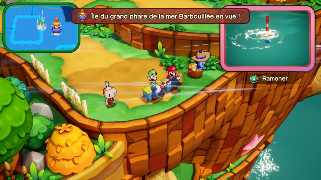 Mario & Luigi : L'épopée fraternelle, mini-jeu de pêche