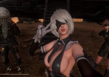 Eve de Stellar Blade avec le costume de 2B de NieR Automata