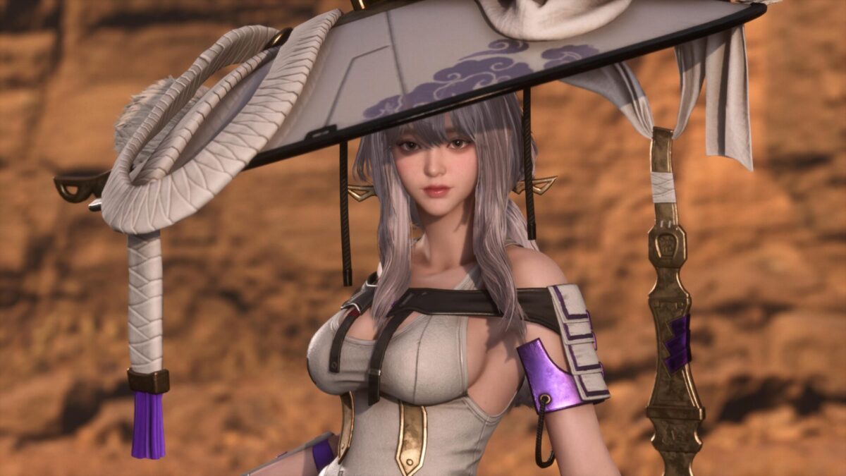 Scarlette dans le DLC Goddess of Victory: Nikke pour Stellar Blade