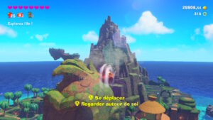 DK est propuslé au-dessus de son île dans Bananza