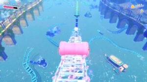 Kirby en rouleau dans Kirby et le Pays des Étoiles Filantes