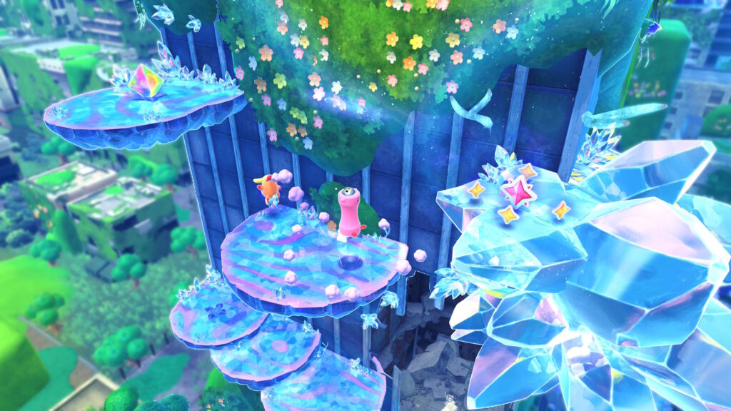 Un niveau astralée dans Kirby et le Pays des Étoiles Filantes