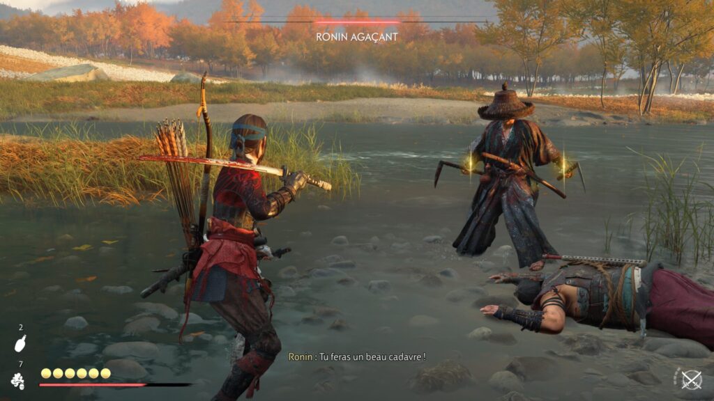 Duel au sabre dans Ghost of Yōtei