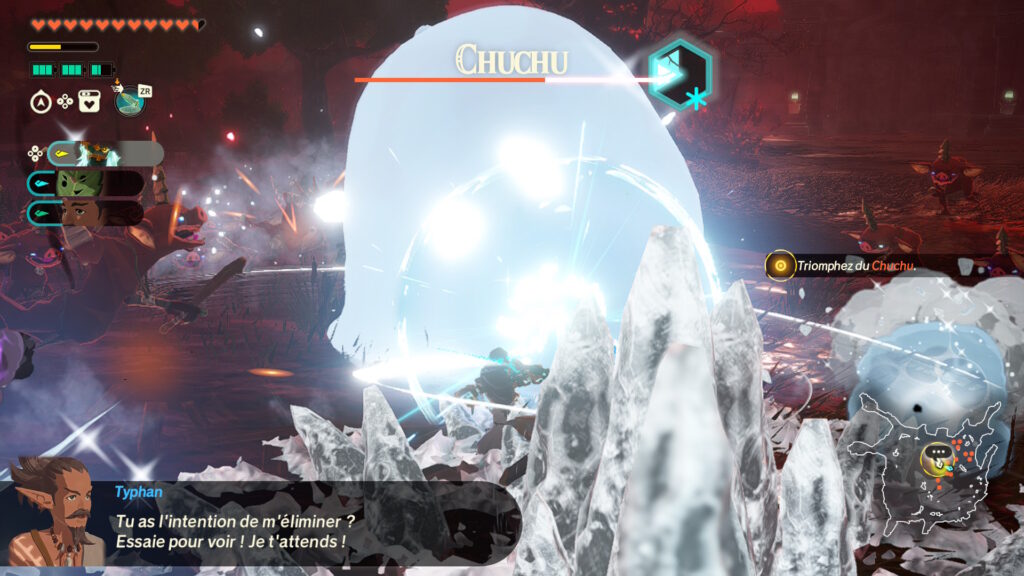 Le bazar à l'écran dans Hyrule Warriors Les Chroniques du Sceau