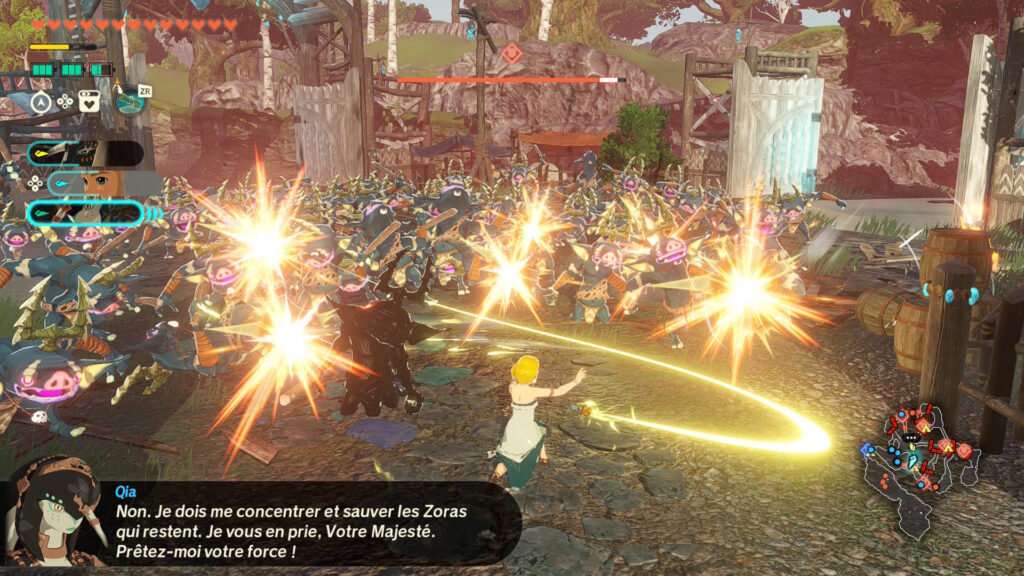Zelda enchaîne les ennemis dans Hyrule Warriors Les Chroniques du Sceau