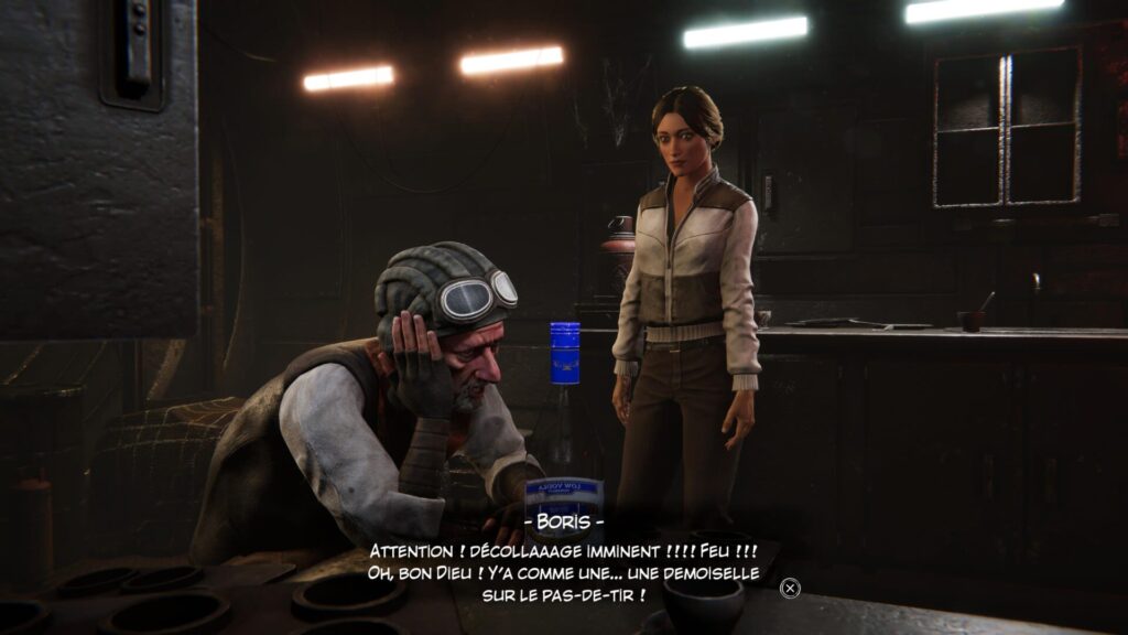 Kate Walker parle avec Boris dans Syberia