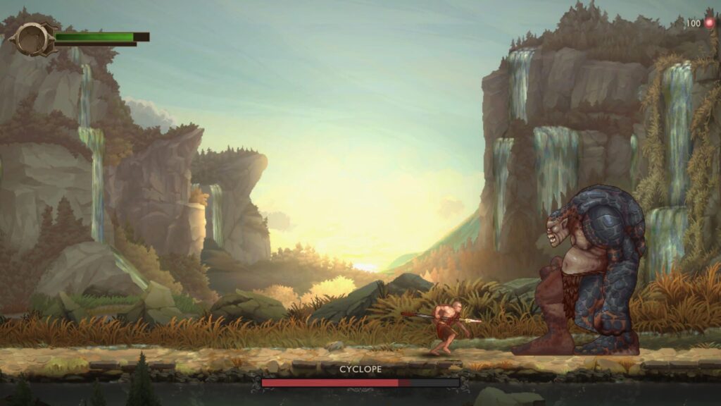 Kratos face à un boss dans God of War Sons of Sparta