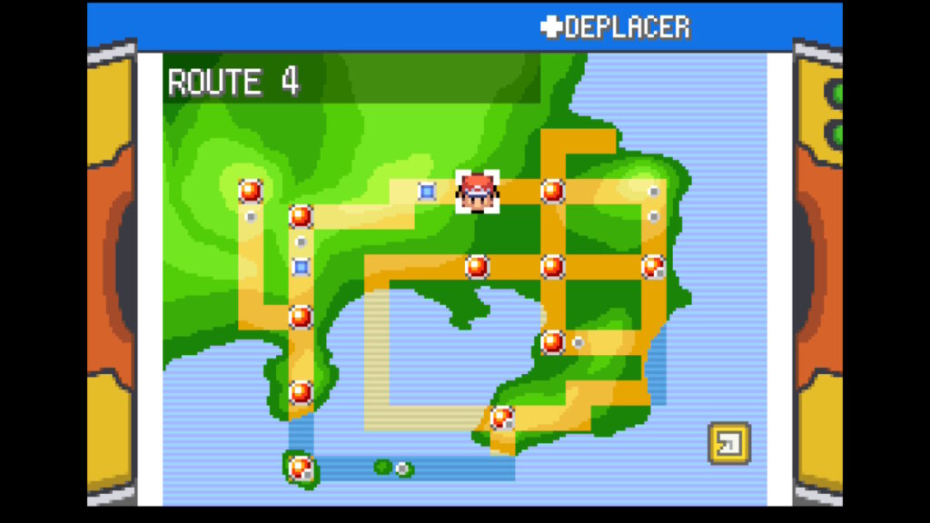 La map de Pokémon Vert Feuille