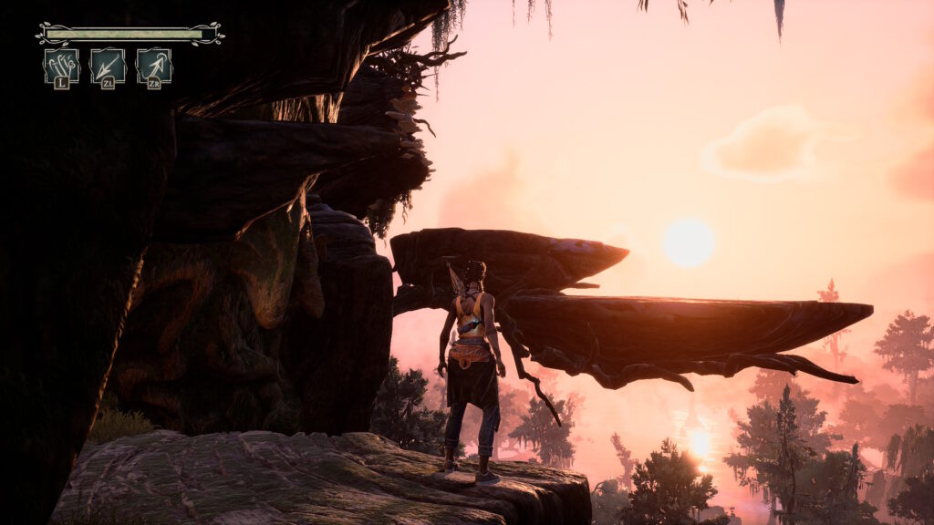 Un bel effet de lumière avec un soleil couchant dans South of Midnight