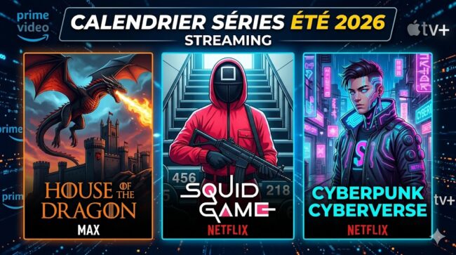 agenda netflix, prime video et max