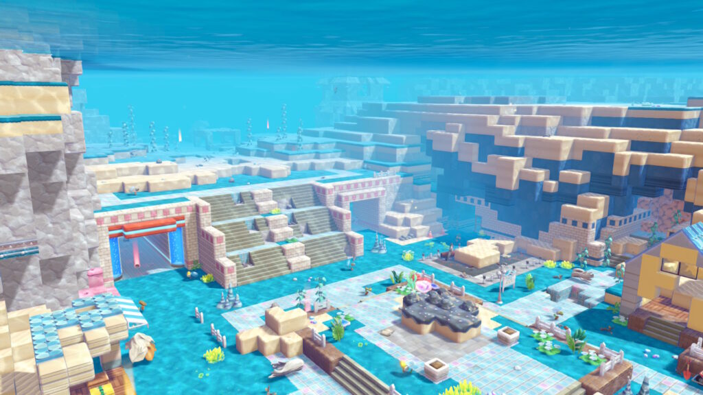 Un décor sous-marin en ruine dans Pokémon Pokopia Fonds Bulleux