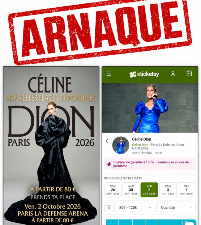 céline dion arnaque à la billetterie