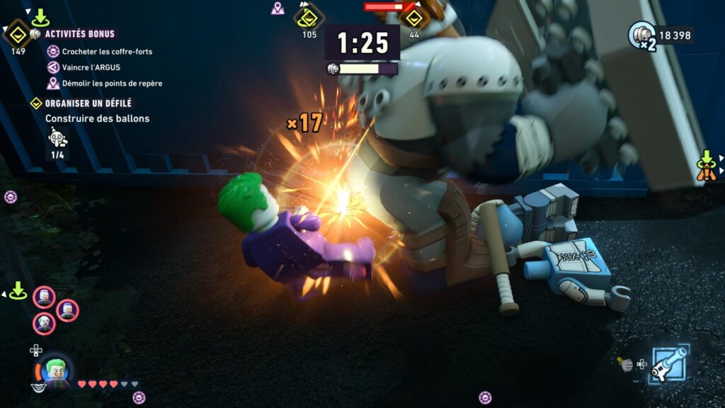 Un combat avec Joker en mode Chaos