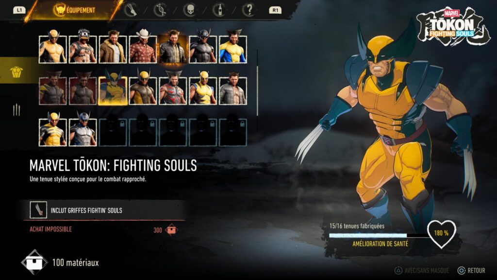 Les tenus de Wolverine