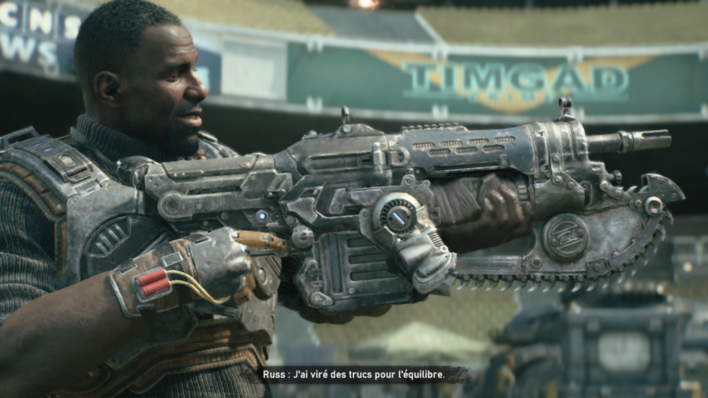 Le fameux Lanzor premier du nom dans Gears of War E-Day